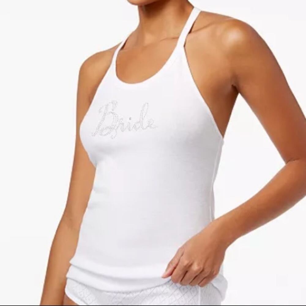 NWT Betsey Johnson Bride Lace T-Back Tank Top